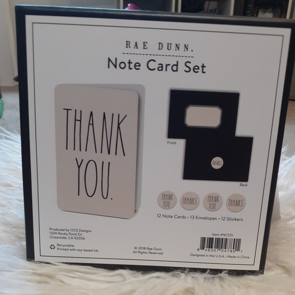Rae Dunn Note Card Set Brand New Thank You - Picture 3 of 4
